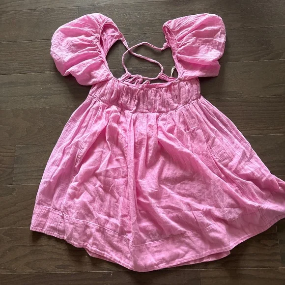 Free People puff sleeve Marina mini dress - Picture 2 of 8